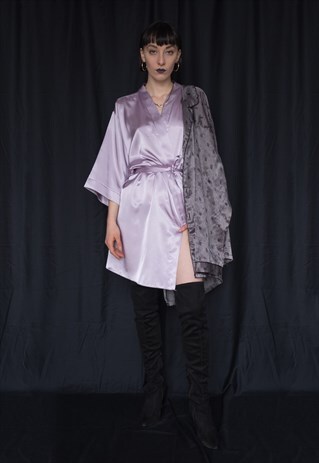 90'S VINTAGE SATIN ROBE/KIMONO