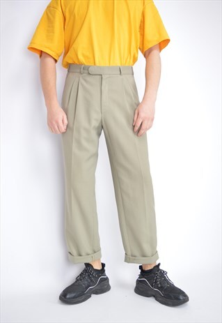 Vintage light grey classic 80's trousers 