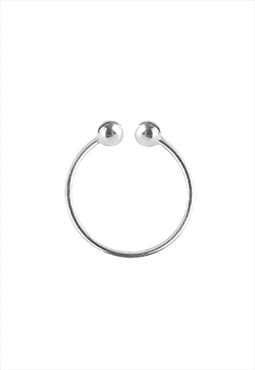 Unisex Sterling Silver Fake Nose Ring  8mm