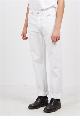 VINTAGE WHITE LEVI'S 501 FIT DENIM JEANS