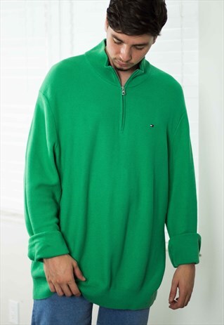 VINTAGE TOMMY HILFIGER 1/4 ZIP JUMPER XXL 19.8