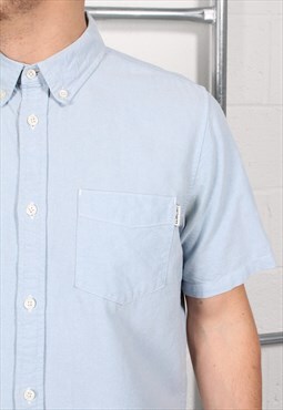 Vintage Carhartt Shirt in Blue Short Sleeve Summer Large