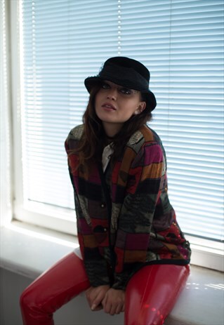 VINTAGE 80'S PATCH PATTERNED HALLOWEEN JACKET