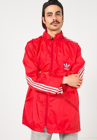 VINTAGE 80S USA ADIDAS RAINCOAT/ S1216