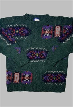 vintage 90s autumn knitted  jumper cottage core  