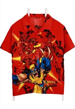 Vintage 90's Nautica Shirt Wolverine Cartoon Short Sleeve