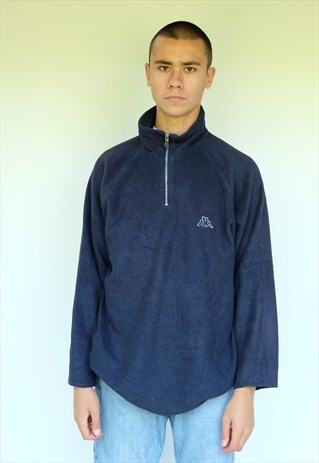 90'S VINTAGE KAPPA FLEECE, NAVY BLUE