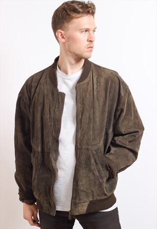 VINTAGE SUEDE BOMBER JACKET