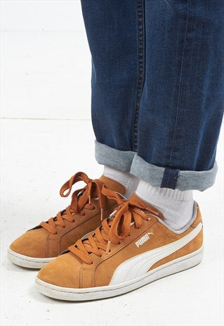 VINTAGE BROWN PUMA TRAINERS