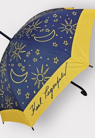 Vintage q990s Karl Lagerfeld Stars and MOON Umbrella 
