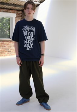Deadstock 00s Stussy Walkin' the Walk T-shirt 