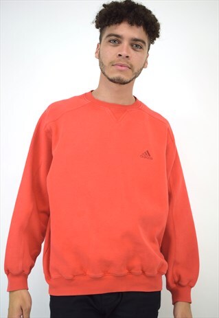 VINTAGE 90S ADIDAS BLOOD ORANGE SWEATER