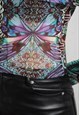 VINTAGE KENZO MESH CRAZY PATTERNED Y2K TOP MULTI 