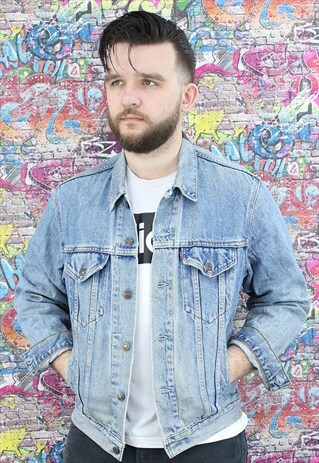 LEVI'S MID BLUE VINTAGE DENIM JACKET. UNISEX.