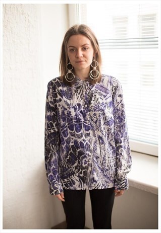 VINTAGE 90'S SNAKE SKIN PRINT SHIRT