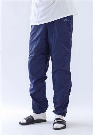 VINTAGE MENS ADIDAS ORIGINALS NYLON JOGGER TEAM SUIT PANTS