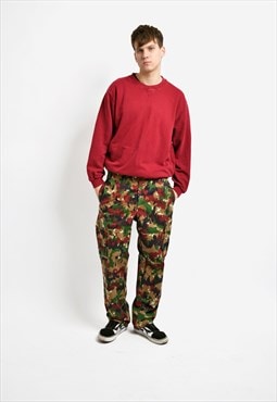 Wrangler red sweatshirt men's vintage sport minimalist Y2K