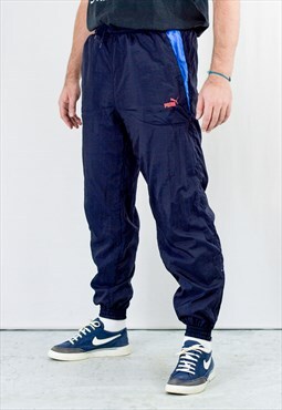 PUMA track pants vintage 90s sweatpants in blue