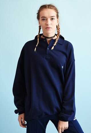 90'S RETRO LACOSTE ATHLEISURE NAVY SWEATSHIRT JUMPER