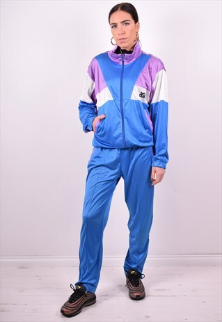 ASICS WOMENS VINTAGE FULL TRACKSUIT LARGE MULTI 90'S
