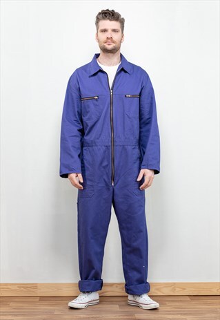 Vintage 90's Blue Work Overalls