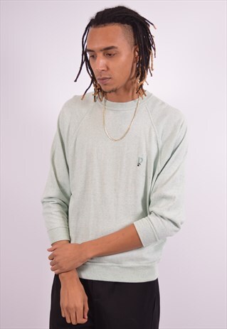 KRIZIA MENS VINTAGE JUMPER SWEATER MEDIUM GREEN 90S