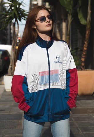 SERGIO TACCHINI VINTAGE TRACK TOP '90 MULTICOLOR COD.1-60