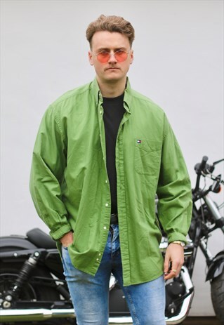 TOMMY HILFIGER USA PISTACHIO GREEN VINTAGE SHIRT