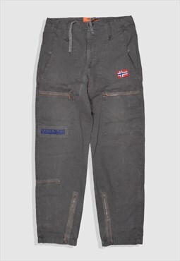 Vintage 90s Napapijri Heavyweight Cargo Trousers in Grey