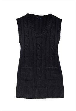  Preloved black knitted mini dress 