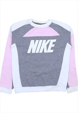 Vintage 90's Nike Sweatshirt Spellout Crewneck Grey, Pink,