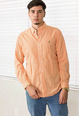 VINTAGE POLO RALPH LAUREN SHIRT LOGO 90S M 6