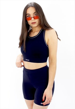 90'S RARE RETRO FESTIVAL NAVY TWO-PIECE/ CO-ORD