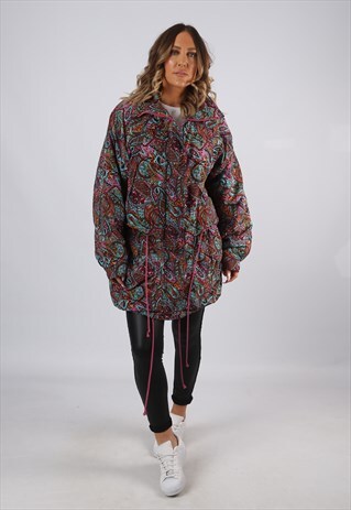 SKI JACKET SNOW SPORTS OVERSIZED PATTERNED UK 14 - 16 (BJBC)