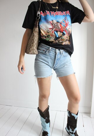 VINTAGE 90S Y2K BLACK IRON MAIDEN BAND T-SHIRT