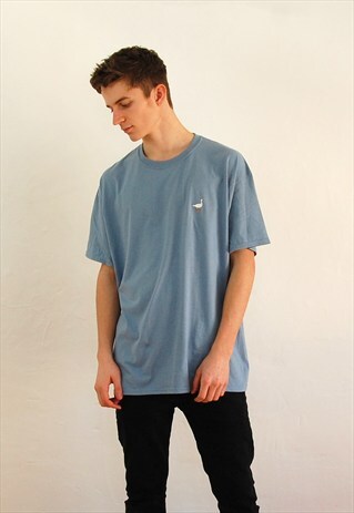 G&G UNISEX STONE BLUE GOOSE TEE