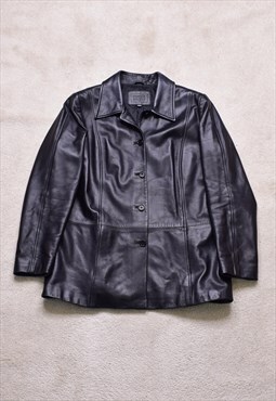 Women's Vintage Marks & Spencers Black Leather Jacket