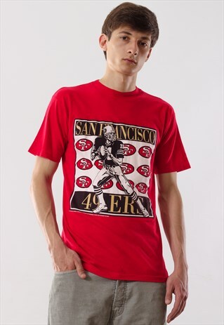 VINTAGE 49ERS SAN FRANCISCO NFL GRAPHIC TEE 90S RED