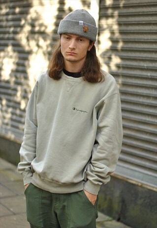 VINTAGE 90S CHAMPION SPELLOUT LOGO SWEATER