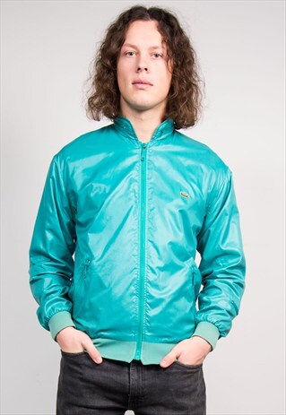 VINTAGE 90'S GREEN LACOSTE TRACKSUIT BOMBER JACKET TOP