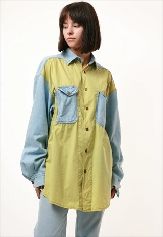 90S VINTAGE OLDSCHOOL FORCE COTTON SHIRT 15360