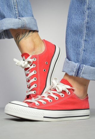 VINTAGE 90S CONVERSE RED OX SHOES PREPPY RETRO FESTIVAL
