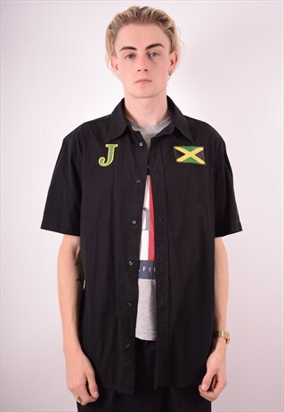 KAPPA MENS VINTAGE SHIRT XL BLACK 90S