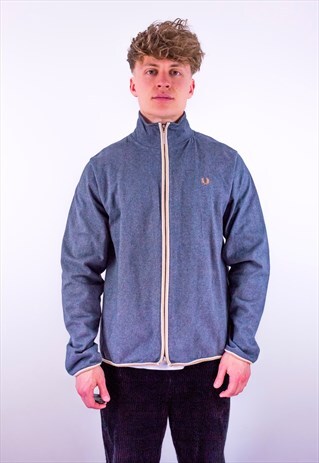 VINTAGE FRED PERRY JACKET IN GREY LARGE
