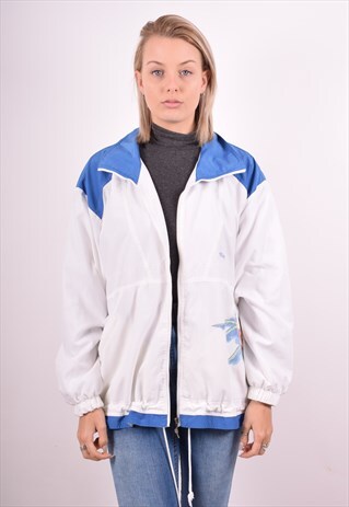 ADIDAS WOMENS VINTAGE TRACKSUIT TOP JACKET XXL WHITE 90S