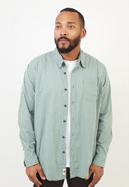 Vintage wrangler green check flex comfort shirt
