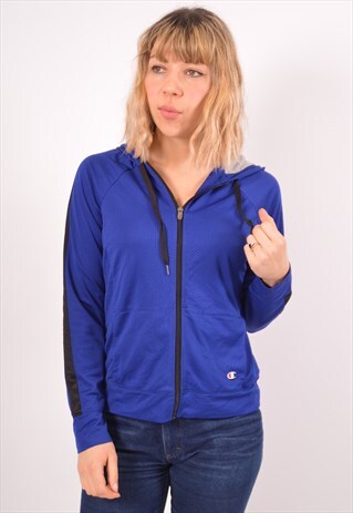 VINTAGE CHAMPION HOODIE SWEATER BLUE