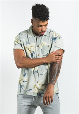 VINTAGE 80S HAWAIIAN SHORT SLEEVE SHIRT / S6828