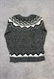 OLD NAVY KNITTED JUMPER ABSTRACT PATTERNED KNIT SWEATER