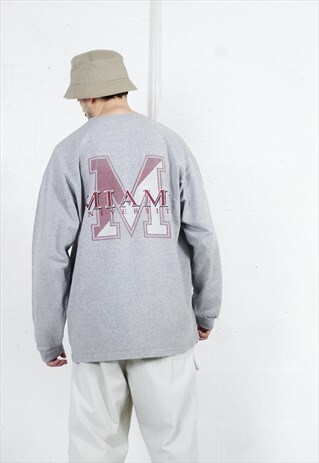 VINTAGE JANSPORT MIAMI LONG SLEEVE T-SHIRT WITH BACK PRINT